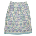 JANTZEN Womens A-Line Skirt Green Midi Crazy Pattern M