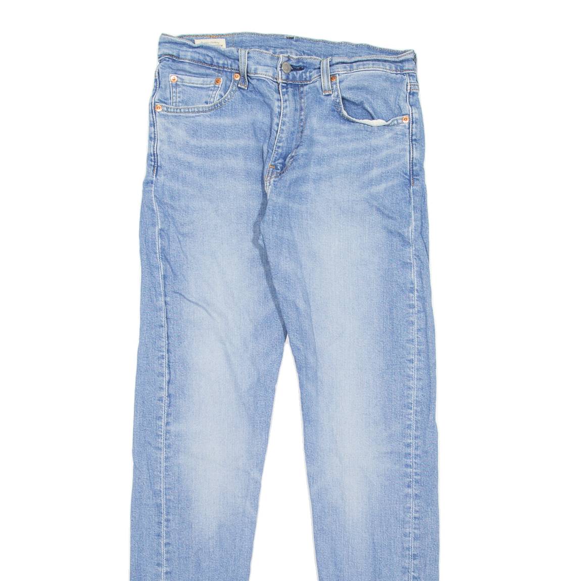 LEVI'S 512 BIG E Jeans Mens Blue Slim Tapered Stone Wash W30 L34