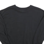 ADIDAS Womens Black Sweatshirt Crew Neck UK 8 Cotton Blend Pullover Casual
