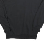 ADIDAS Womens Black Sweatshirt Crew Neck UK 8 Cotton Blend Pullover Casual