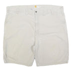 CARHARTT Mens Shorts Beige Relaxed Fit Workwear 2XL W46 Cotton Blend