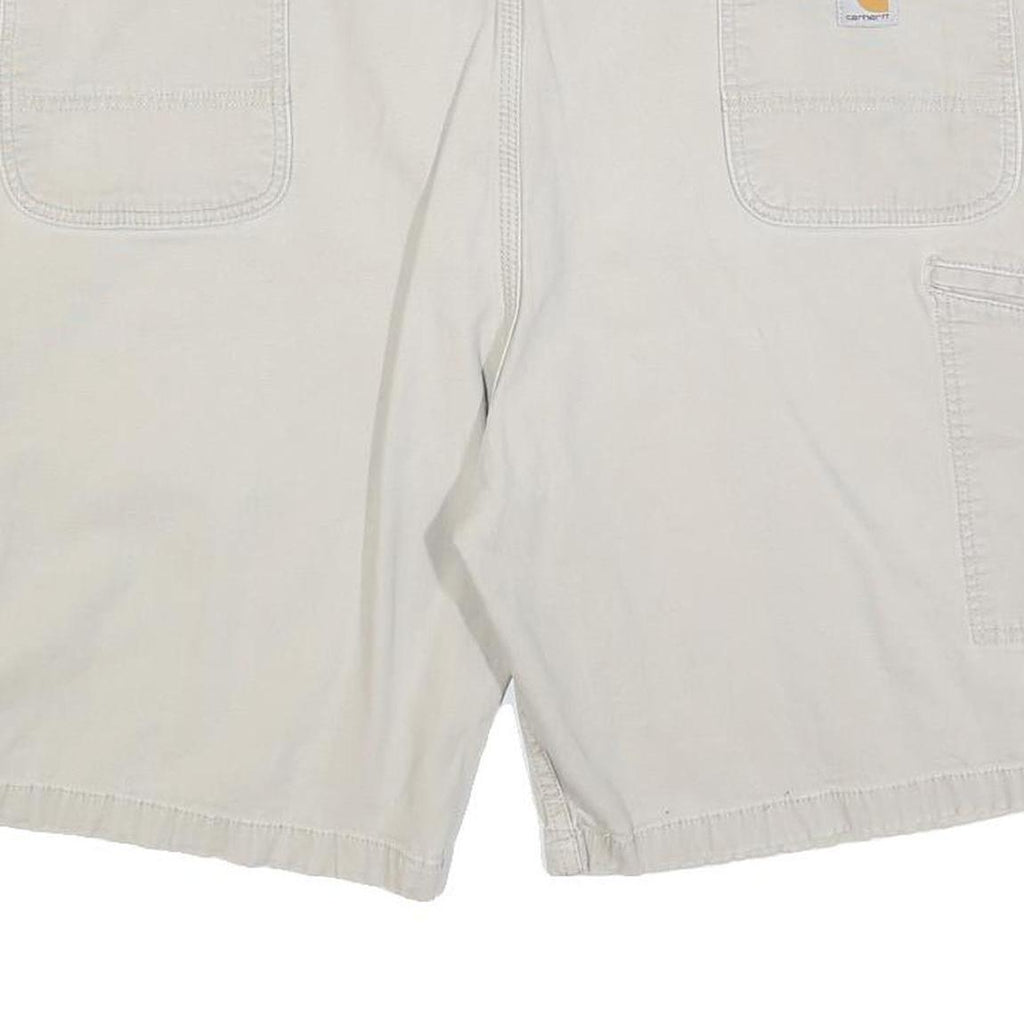 CARHARTT Mens Shorts Beige Relaxed Fit Workwear 2XL W46 Cotton Blend