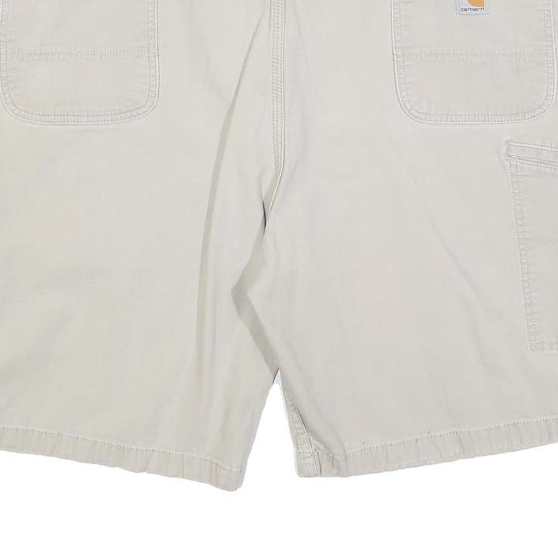 CARHARTT Mens Shorts Beige Relaxed Fit Workwear 2XL W46 Cotton Blend