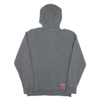 ADIDAS Womens Grey & Turquoise Zip Up Hoodie S Lightweight Cotton Casual