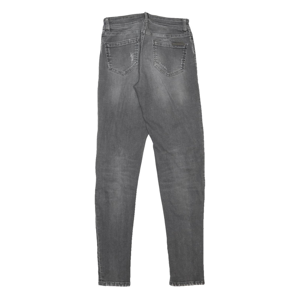 PHILIPP PLEIN Womens Grey Slim Skinny Denim Cotton Blend Medium Wash W25 L31