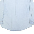 LEE Mens Blue Denim Shirt L Cotton Button Pocket Casual Lightweight