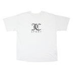 JUICY COUTURE Womens White & Black Classic T-Shirt L Short Sleeve Crew Neck