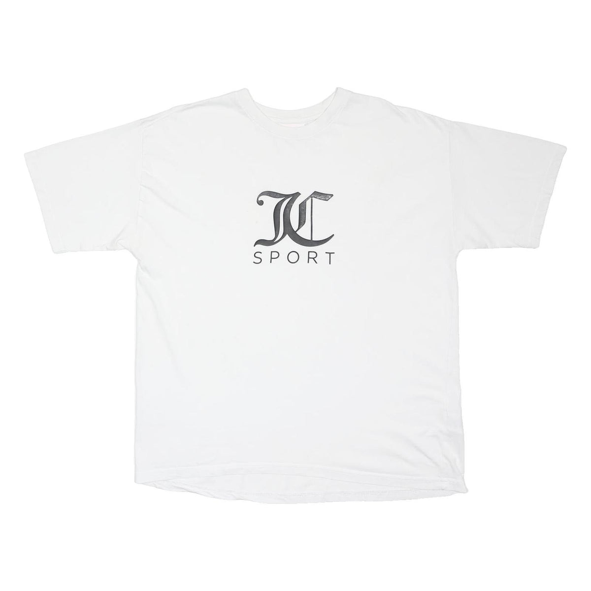 JUICY COUTURE Womens White & Black Classic T-Shirt L Short Sleeve Crew Neck