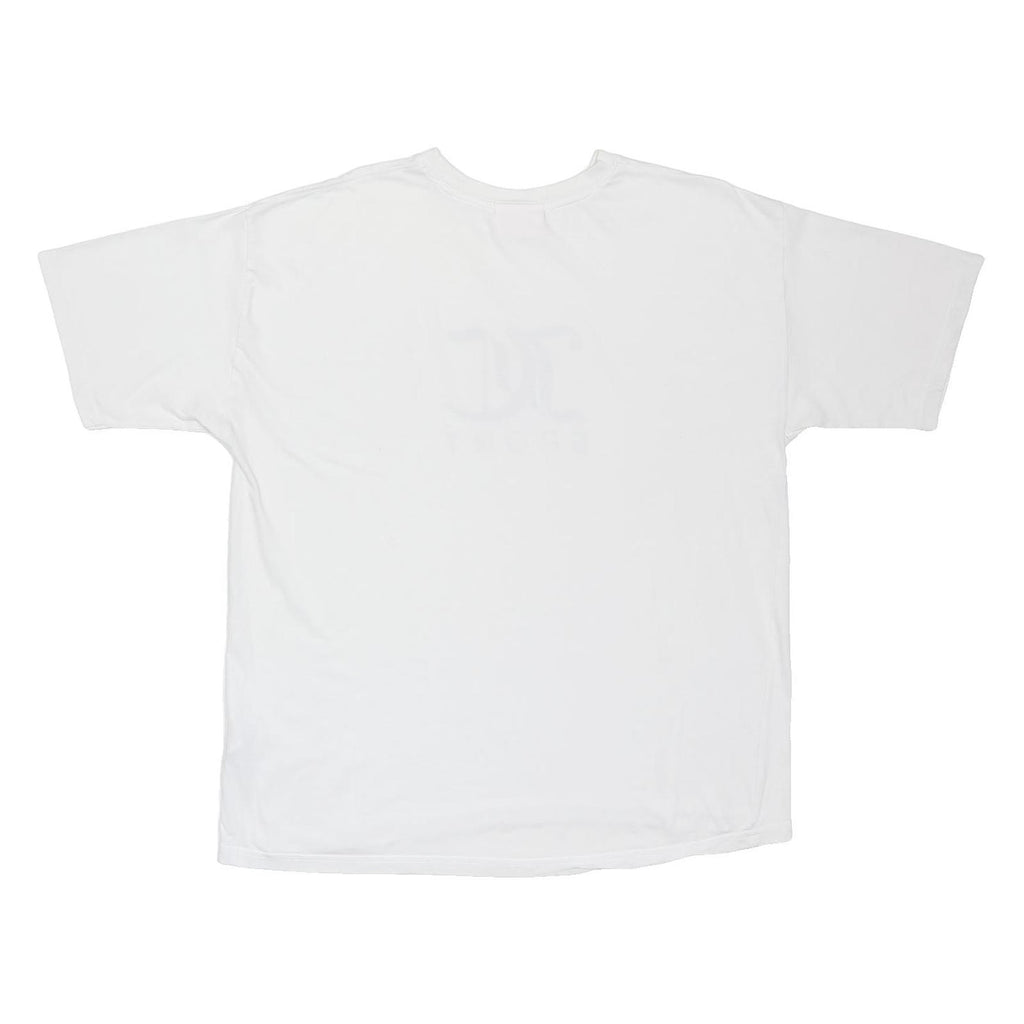 JUICY COUTURE Womens White & Black Classic T-Shirt L Short Sleeve Crew Neck