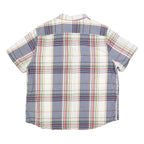 LEVI'S Mens Blue Red & Yellow Check Shirt 2XL Cotton Blend Casual Summer