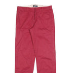 S MAX MARA Womens Cotton Blend Red Regular Straight Trousers W30 L32 Stylish