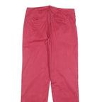 S MAX MARA Womens Cotton Blend Red Regular Straight Trousers W30 L32 Stylish