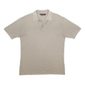 KAPPA Mens Beige Short Sleeve Plain Polo Shirt L Cotton Casual Top