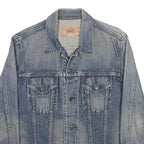 LEVI'S Mens Blue Denim Jacket XL Cotton Button Closure Classic Fit Casual