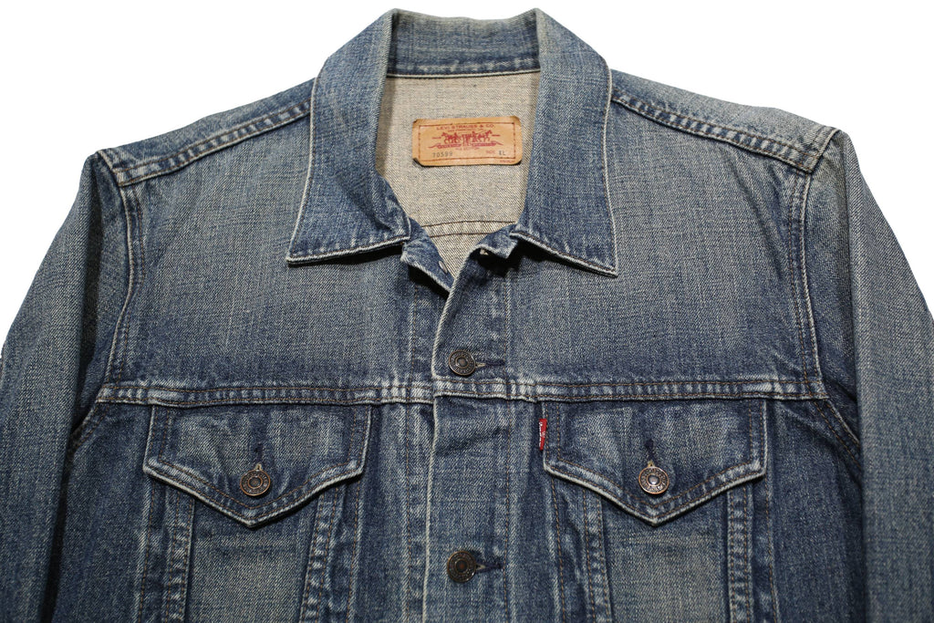 LEVI'S Mens Blue Denim Jacket XL Cotton Button Closure Classic Fit Casual