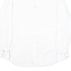 BOSS Mens White Plain Cotton Blend Shirt M Classic Formal Button Collar