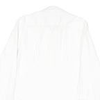 BOSS Mens White Plain Cotton Blend Shirt M Classic Formal Button Collar