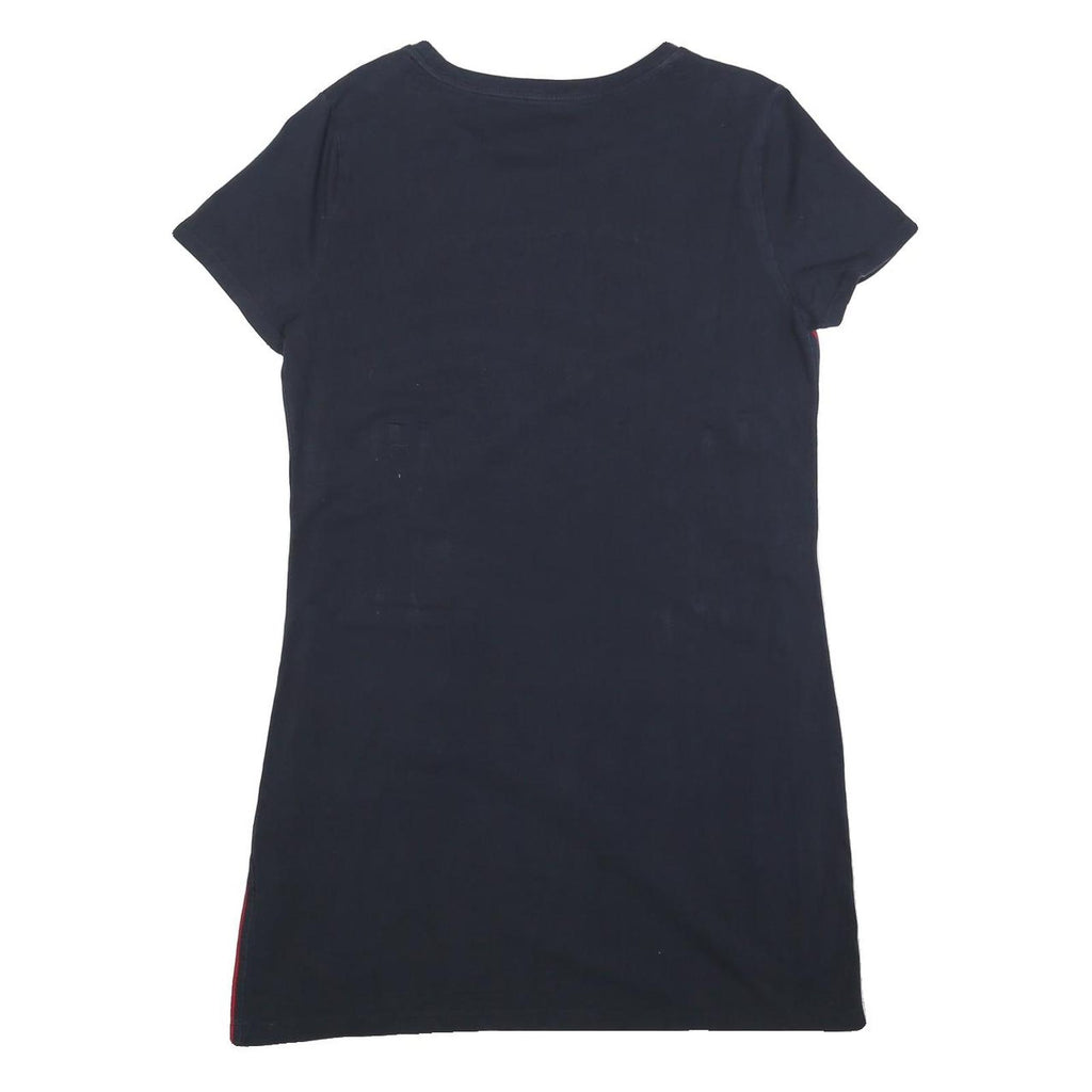 TOMMY HILFIGER Womens Navy Blue Day Jersey Plain Short Sleeve Mini M Casual