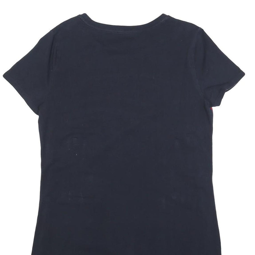 TOMMY HILFIGER Womens Navy Blue Day Jersey Plain Short Sleeve Mini M Casual