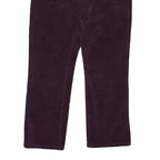 LAUREN RALPH LAUREN Womens Cotton Blend Purple Regular Straight Trousers W32 L34
