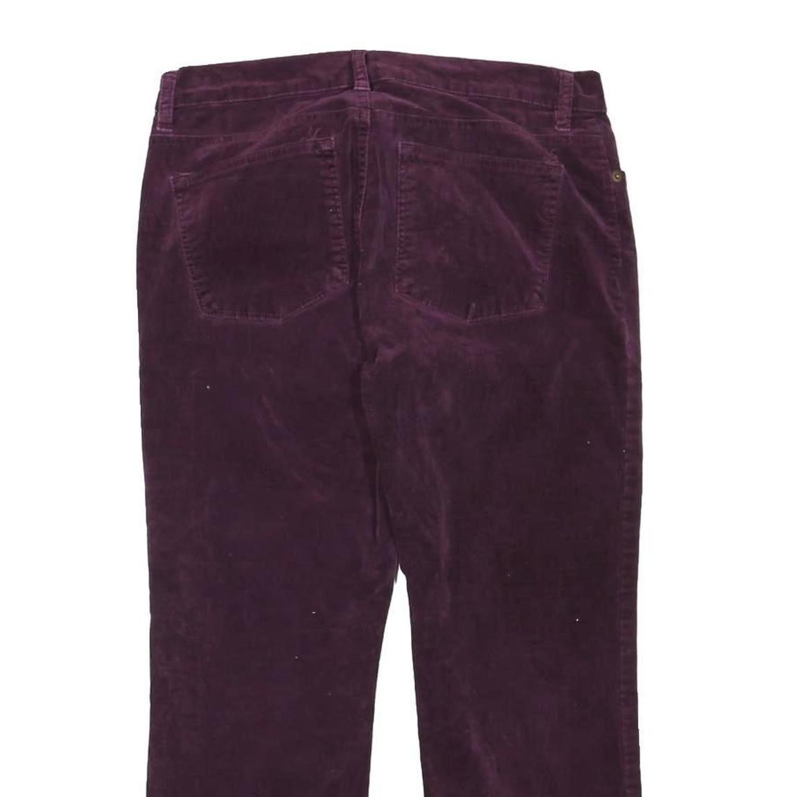LAUREN RALPH LAUREN Womens Cotton Blend Purple Regular Straight Trousers W32 L34