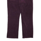 LAUREN RALPH LAUREN Womens Cotton Blend Purple Regular Straight Trousers W32 L34