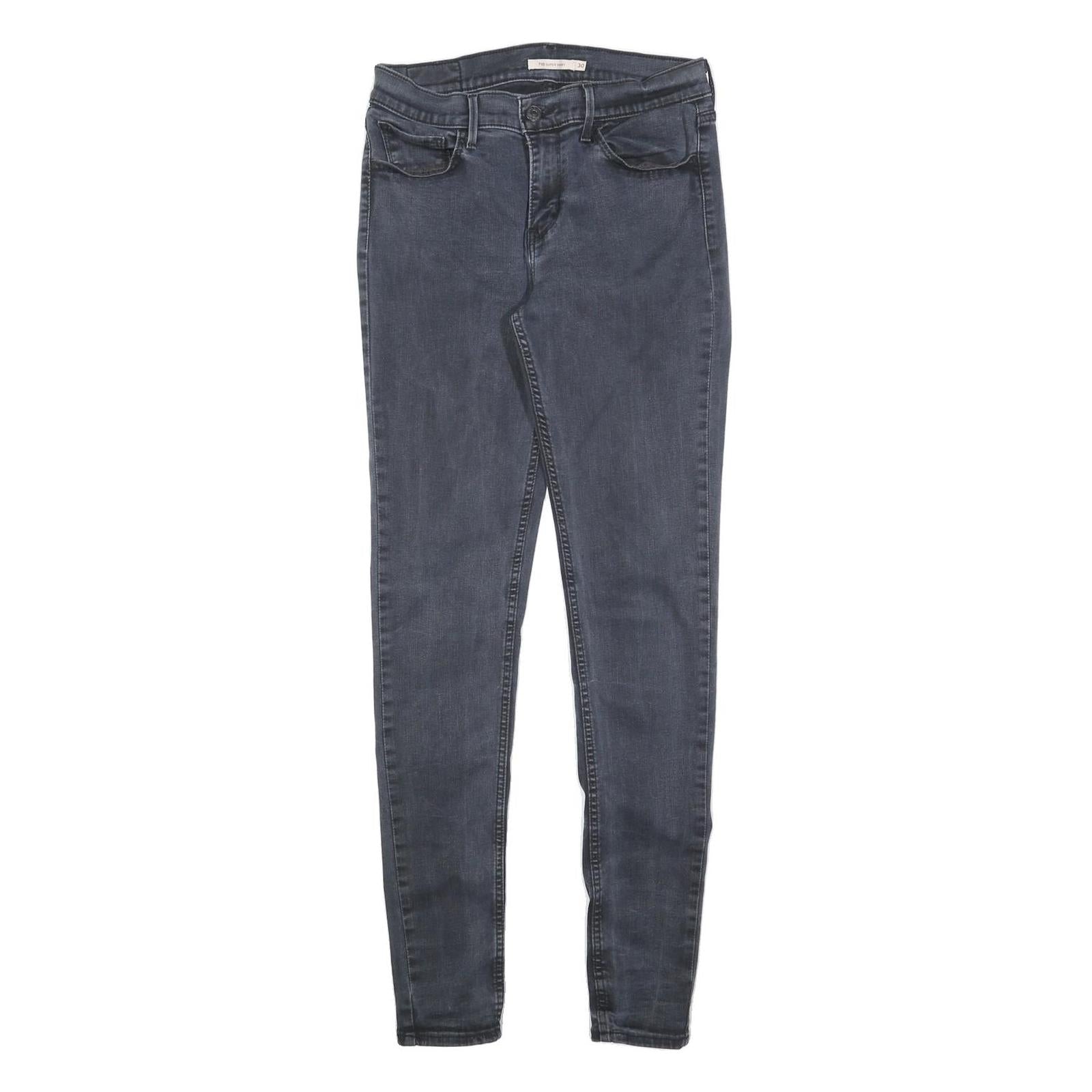 LEVI'S 710 Womens Slim Skinny Denim Dark Wash W30 L32 Stretch Cotton Jeans