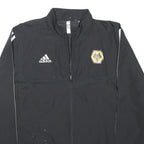 ADIDAS Mens Black & White Wolves Track Jacket XL Polyester Blend Zip Athletic