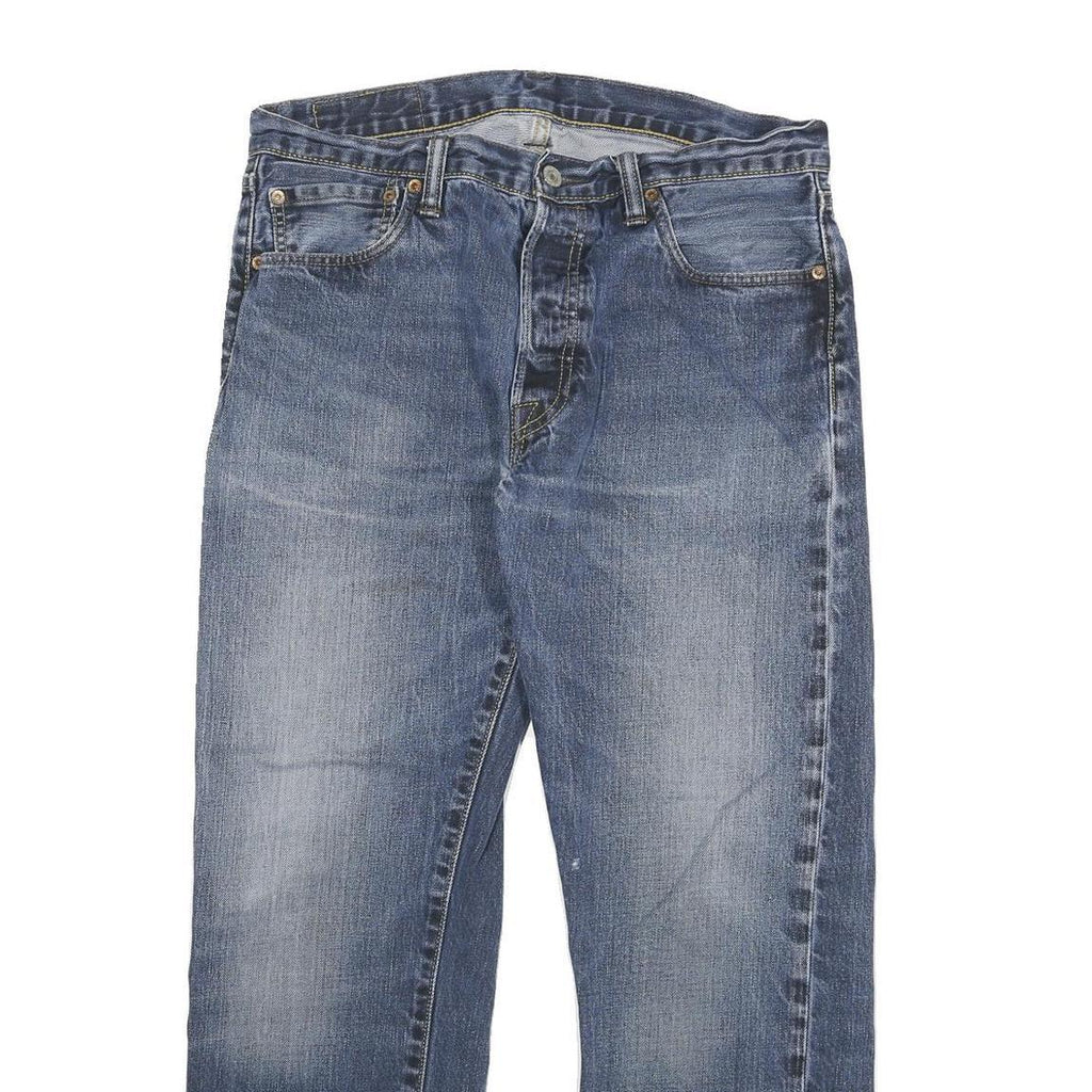 LEVI'S 501 Mens Jeans Blue Regular Straight Denim Medium W30 L27 Classic Cotton