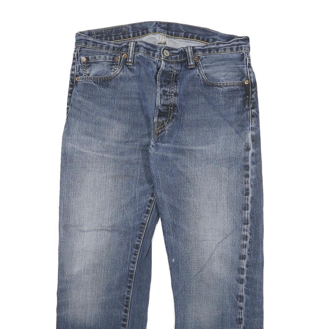 LEVI'S 501 Mens Jeans Blue Regular Straight Denim Medium W30 L27 Classic Cotton