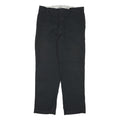 DICKIES Mens Cotton Blend Black Regular Straight Trousers W36 L30 Workwear