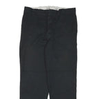 DICKIES Mens Cotton Blend Black Regular Straight Trousers W36 L30 Workwear