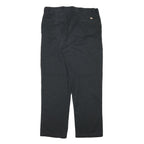 DICKIES Mens Cotton Blend Black Regular Straight Trousers W36 L30 Workwear