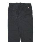 DICKIES Mens Cotton Blend Black Regular Straight Trousers W36 L30 Workwear