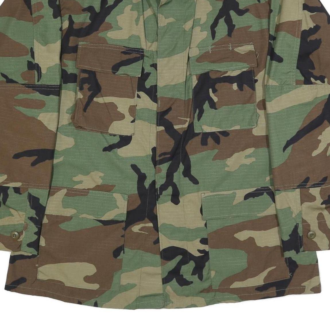 GOLDEN MANUFACTURING CO INC Mens Green & Brown Camouflage Cotton Blend Button