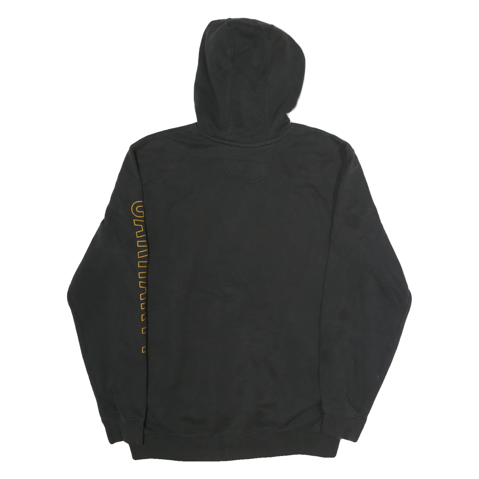 CARHARTT Mens Black Hoodie M Cotton Pullover Sweatshirt Logo Print