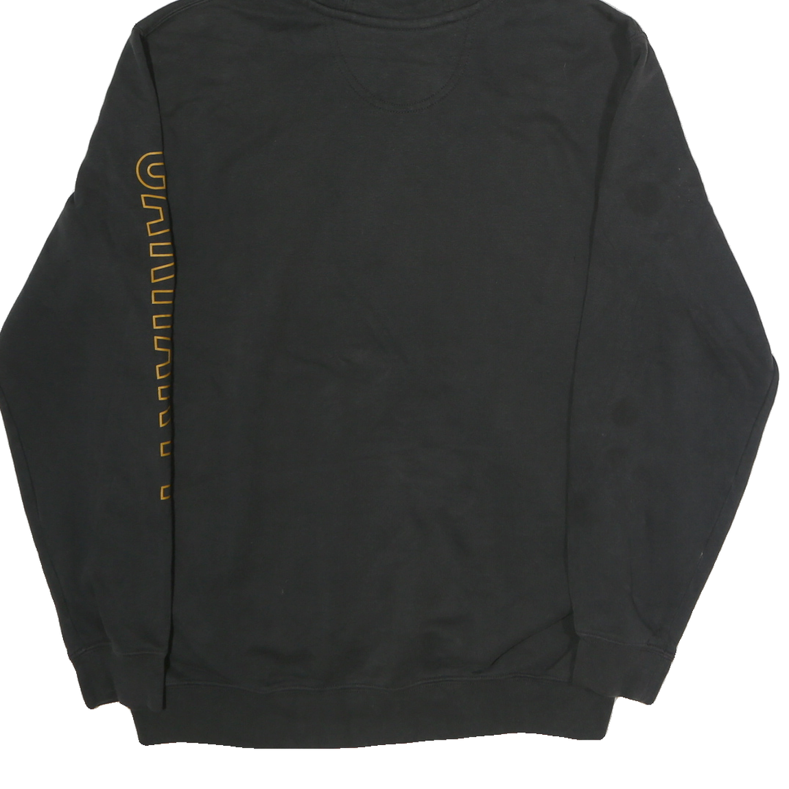 CARHARTT Mens Black Hoodie M Cotton Pullover Sweatshirt Logo Print