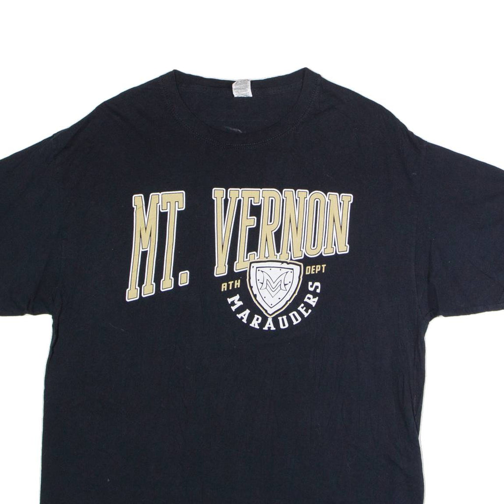 GILDAN Mt. Vernon Marauders Mens T-Shirt Black USA Crew Neck L