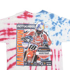 GILDAN Mens Red & Blue Hangtown Graphic T-Shirt L Short Sleeve Crew Neck