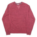 CHAMPION Mens Red S Crew Neck Sweatshirt Cotton Blend Pullover Lightweight