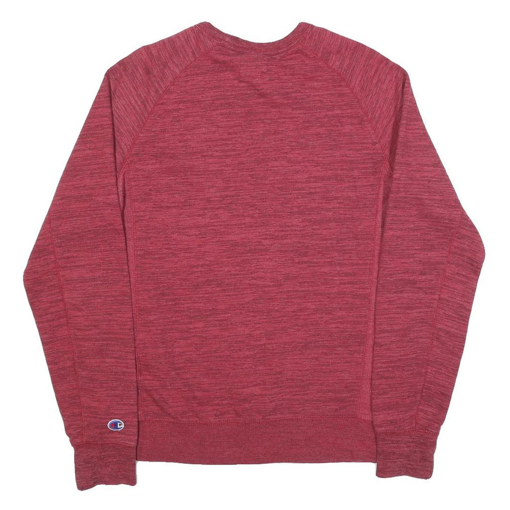 CHAMPION Mens Red S Crew Neck Sweatshirt Cotton Blend Pullover Lightweight