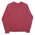 CHAMPION Mens Red S Crew Neck Sweatshirt Cotton Blend Pullover Lightweight