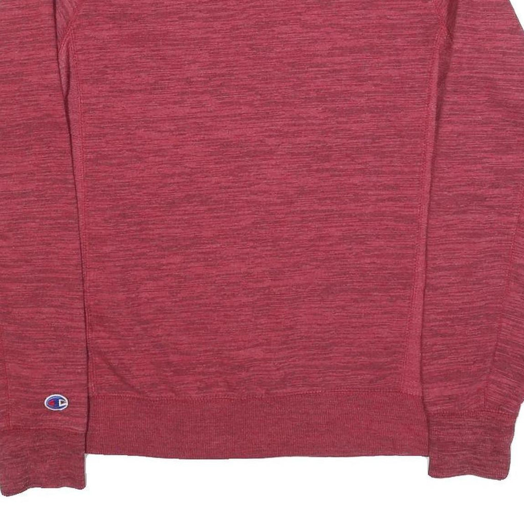 CHAMPION Mens Red S Crew Neck Sweatshirt Cotton Blend Pullover Lightweight