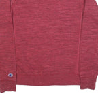 CHAMPION Mens Red S Crew Neck Sweatshirt Cotton Blend Pullover Lightweight