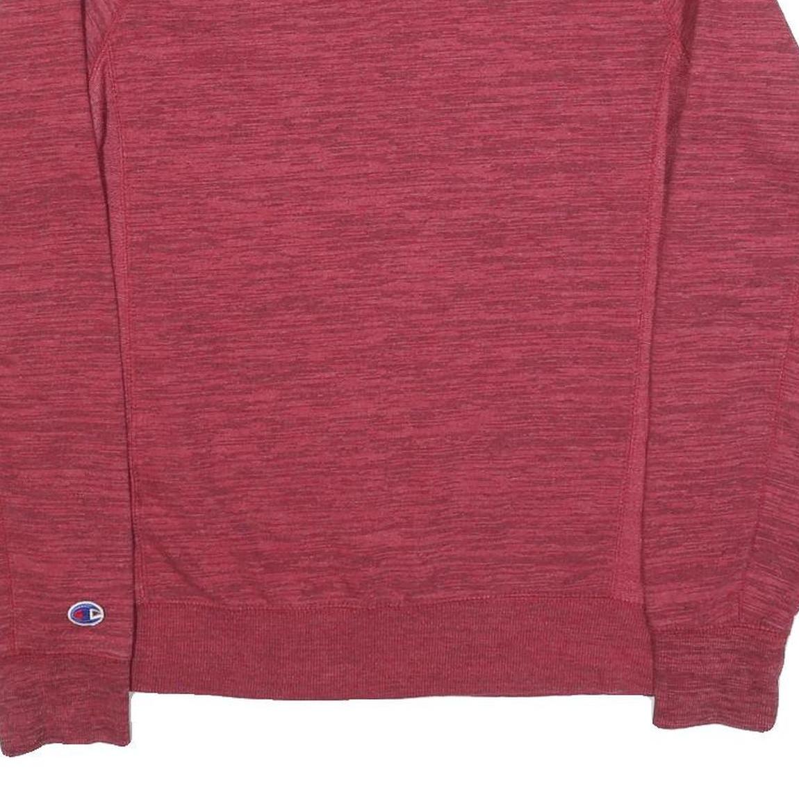CHAMPION Mens Red S Crew Neck Sweatshirt Cotton Blend Pullover Lightweight