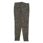 BLACK SQUAD Mens Cotton Blend Slim Camouflage Trousers W30 L28 Side Zip Pockets
