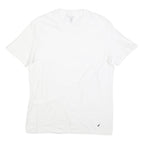 NAUTICA Mens White Cotton Blend Casual T-Shirt M Short Sleeve Crew Neck Plain