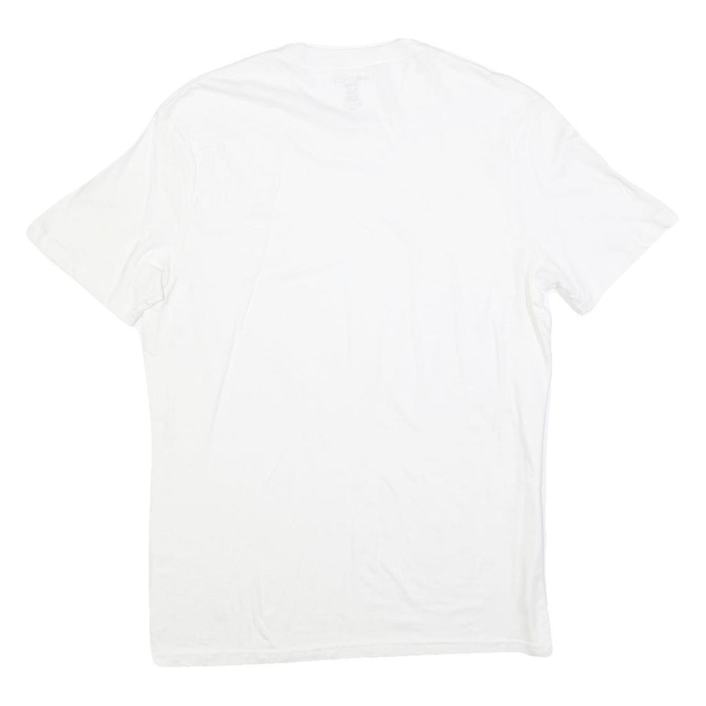 NAUTICA Mens White Cotton Blend Casual T-Shirt M Short Sleeve Crew Neck Plain
