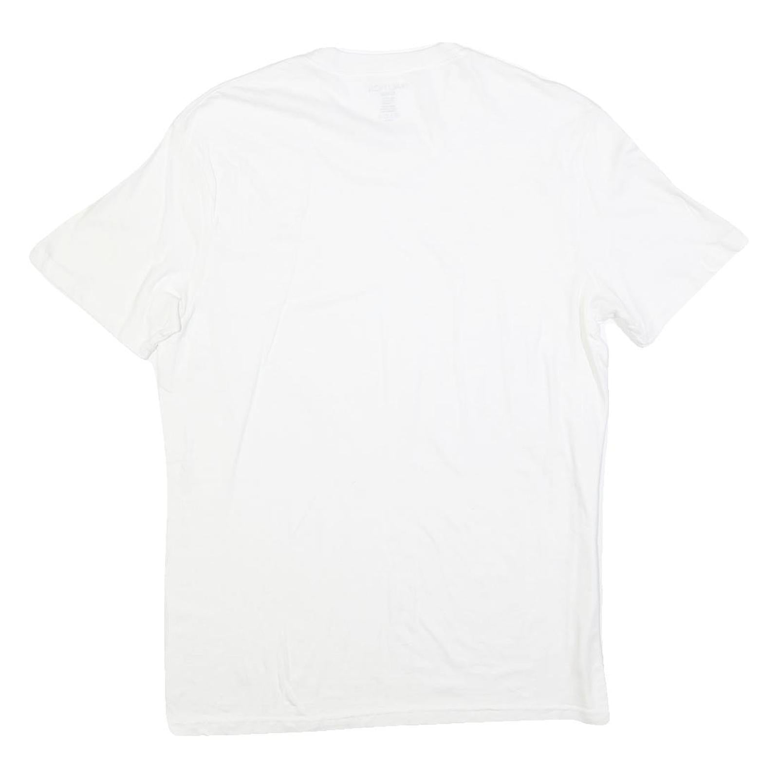 NAUTICA Mens White Cotton Blend Casual T-Shirt M Short Sleeve Crew Neck Plain