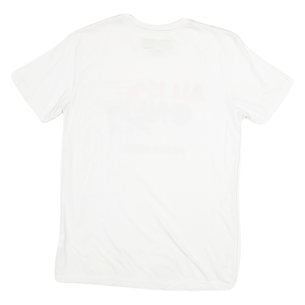 HARD ROCK CAFE Mens White All Is One Graphic T-Shirt S Short Sleeve Crew Neck